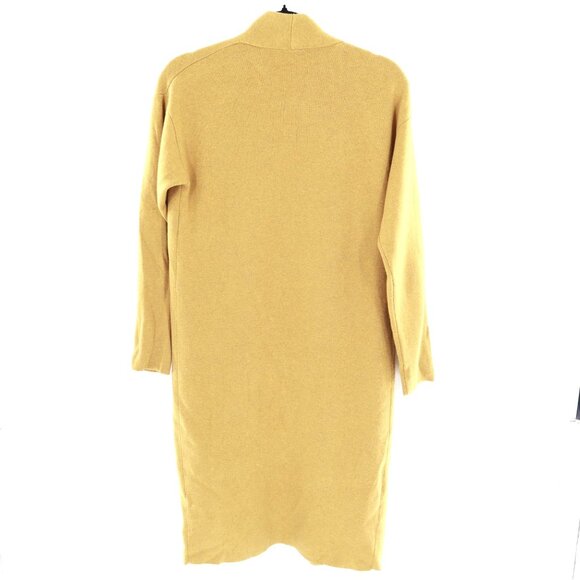 Babaton Wool Knit Long Cardigan Womens S Mustard NW)T Duster Staple Capsule Boho - Picture 4 of 10